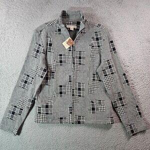 NWT - Coldwater Creek Fitted Jacket Women Size 6 Petite P6 Full Zip Plaid  - NEW